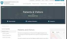 
							         Patients & Visitors | Wentworth-Douglass Hospital								  
							    