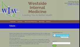 
							         Patients - Westside Internal Medicine								  
							    