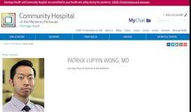 
							         Patrick Wong, MD - Community Hospital of the Monterey Peninsula								  
							    