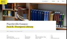 
							         Paul H. Thompson Library - Fayetteville Technical Community ...								  
							    