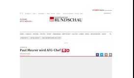 
							         Paul Meurer wird AFG-Chef | wr.de | Daten-Archiv								  
							    