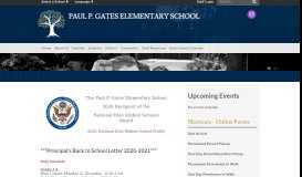 
							         Paul P. Gates Elementary School: Home								  
							    