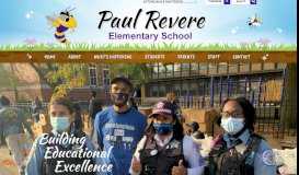 
							         Paul Revere Elementary School								  
							    