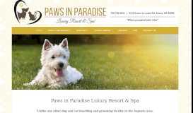 
							         Paws in Paradise | Upscale dog and cat boarding, grooming, and ...								  
							    