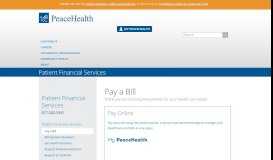 
							         Pay a Bill | PeaceHealth								  
							    