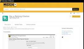 
							         Pay a Parking Citation (Tiger Parking Portal) | MizzouOne								  
							    