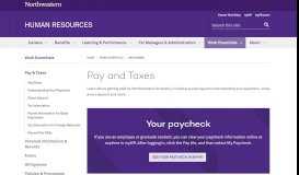
							         Pay and Taxes: Human Resources - Northwestern University								  
							    
