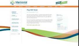 
							         Pay Bill Now - Memorial Community Health								  
							    