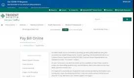 
							         Pay Bill Online | Trident Health System								  
							    