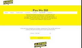 
							         Pay Bill | U-STOR Self Storage								  
							    
