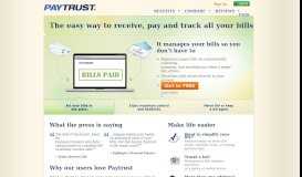 
							         Pay bills with Paytrust®– the all–in–one online bill pay service								  
							    