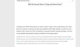 
							         Pay BSNL Landline / Broadband Bill at Quick Payment Portal								  
							    