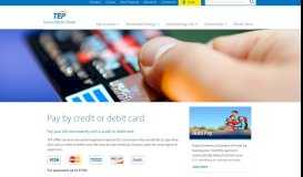 
							         Pay by credit or debit card | Tucson Electric Power								  
							    
