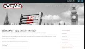 
							         Pay Calculation from ePayMe								  
							    