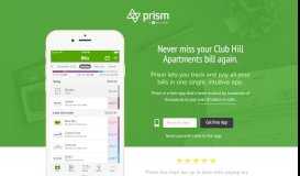
							         Pay Club Hill Apartments with Prism • Prism - Prism Bills & Money								  
							    