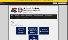 
							         Pay | Department of Revenue - Taxation - Colorado.gov								  
							    