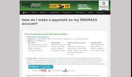 
							         Pay for PIKEPASS account? - PIKEPASS: Faster. Safer. Easier								  
							    