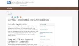 
							         Pay Gov Information | Finance | CDC								  
							    