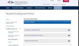 
							         Pay Information | Student Employment Portal | MSU Denver								  
							    