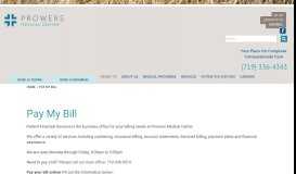 
							         Pay Medical Bills Online at Prowers Medical Center								  
							    