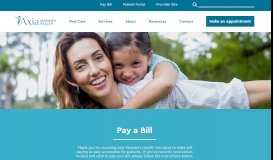 
							         Pay My Bill - Axia Women's Health								  
							    