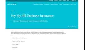 
							         Pay My Bill: Business Insurance - Chubb								  
							    