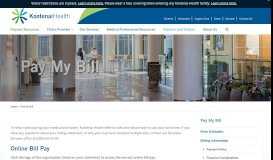 
							         Pay My Bill - Kootenai Health								  
							    