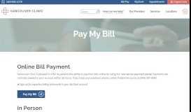 
							         Pay My Bill Online | Vancouver Clinic								  
							    