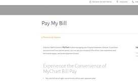 
							         Pay My Medical Bills Online - Atlantic Health - Atlantic Health System								  
							    