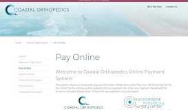 
							         Pay Online | Coastal Orthopedics Bradenton | Sarasota Orthopedics								  
							    