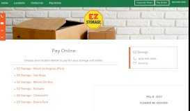 
							         Pay Online | EZ Storage								  
							    