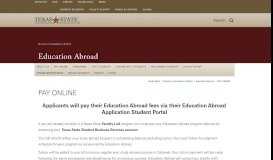
							         PAY ONLINE : Study Abroad Office : Texas State University								  
							    