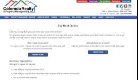 
							         Pay Rent Online | Colorado Realty and Property Management								  
							    