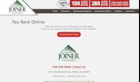 
							         Pay Rent Online - Joiner Management								  
							    