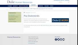 
							         Pay Statements | Human Resources - Duke Human Resources								  
							    
