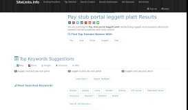 
							         Pay stub portal leggett platt Results For Websites Listing								  
							    
