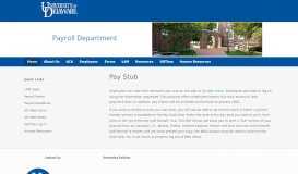 
							         Pay Stubs | Payroll Department - University of Delaware								  
							    