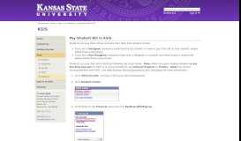 
							         Pay Student Bill in KSIS - Kansas State University								  
							    