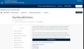 
							         Pay / View Bill Online | Medical City North Hills								  
							    