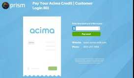 
							         Pay Your Acima Credit | Customer Login Bill • Prism								  
							    
