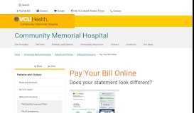 
							         Pay Your Bill | CMH | VCU Health								  
							    