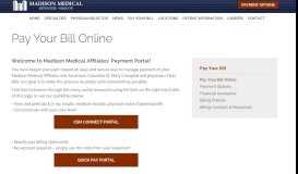 
							         Pay Your Bill | Madison Medical Affiliates								  
							    