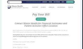 
							         Pay Your Bill | Mason General Hospital & Family of Clinics								  
							    