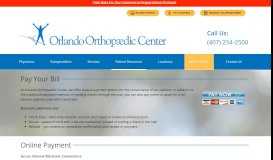 
							         Pay Your Bill | Orlando Orthopaedic Center								  
							    