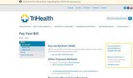 
							         Pay Your Bill | TriHealth								  
							    