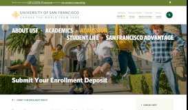 
							         Pay Your Enrollment Deposit - Welcome | University of San Francisco								  
							    