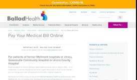 
							         Pay Your Medical Bill Online | Ballad Health								  
							    