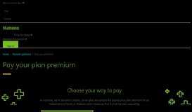 
							         Pay Your Plan Premium, Options for Paying Your Bill - Humana								  
							    