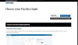 
							         Paychex Flex Login | Paychex								  
							    