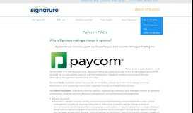 
							         Paycom FAQ - Signature Consultants								  
							    